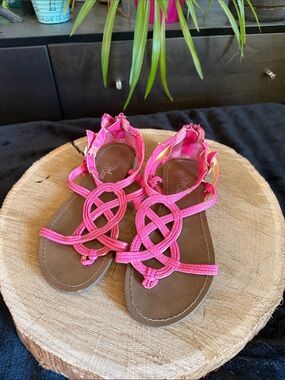Women's Pink Knotted Strap Sandals